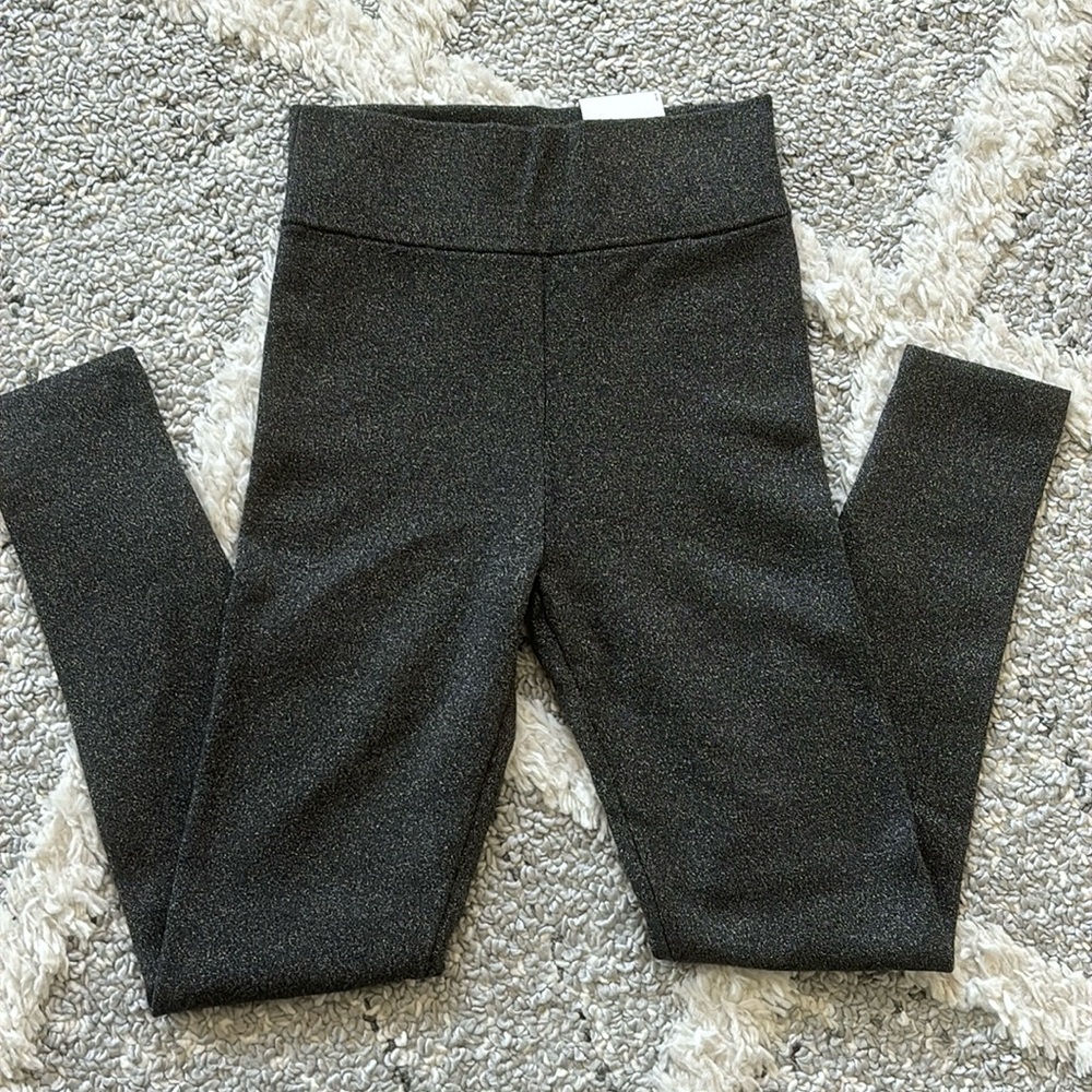 Express High Rise Black Sparkly Leggings